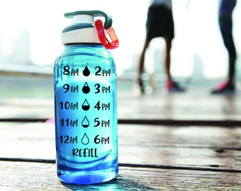 Water Intake Tracker Decal Water Tracking Bottle Water Gym Water Bottle Custom Water Tracker Decal Work Out Decal
