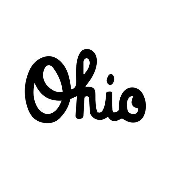 Ohio SVG Files Ohio Script Font Vector Images SVG Files Etsy