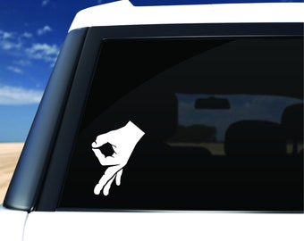 Circle Game Decal Gotcha Game Decal Car Decal Vehicle Decal Yeti Decal Funny Decal Hand Circle Game Decal Made you Look Decal Cooler Decal
