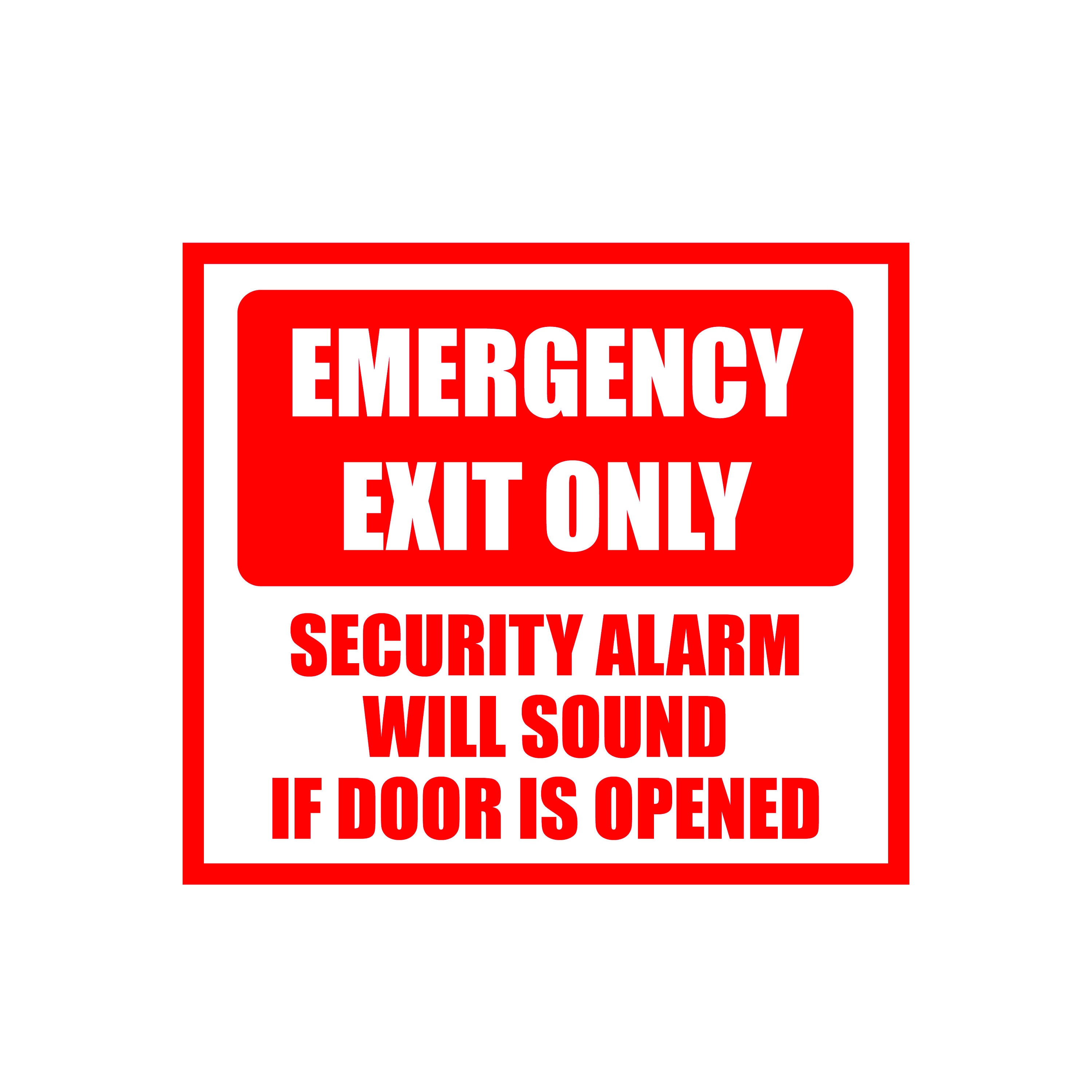 Emergency Exit Decal Exit Only Decal Emergency Vinyl Decal Etsy