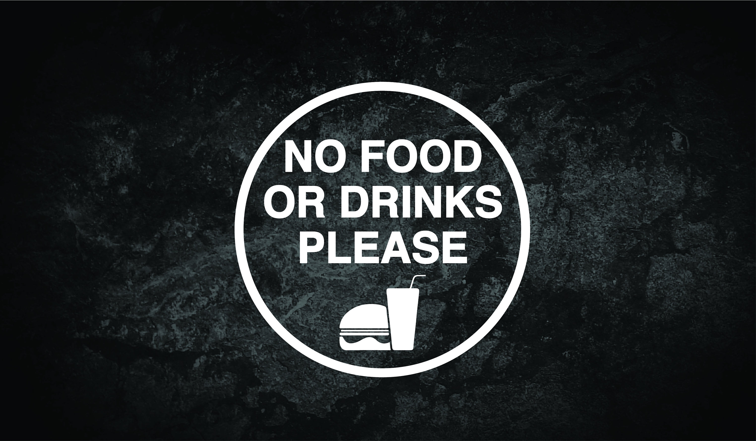 X4 Car Bike Bumper No Food Drink Prohibited Sign Only Label Tag Vinyl