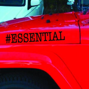Essential Vinyl Decal Car Decal Tumbler Decal I&#39;m Essential Vehicle Decal Cut Vinyl Decal