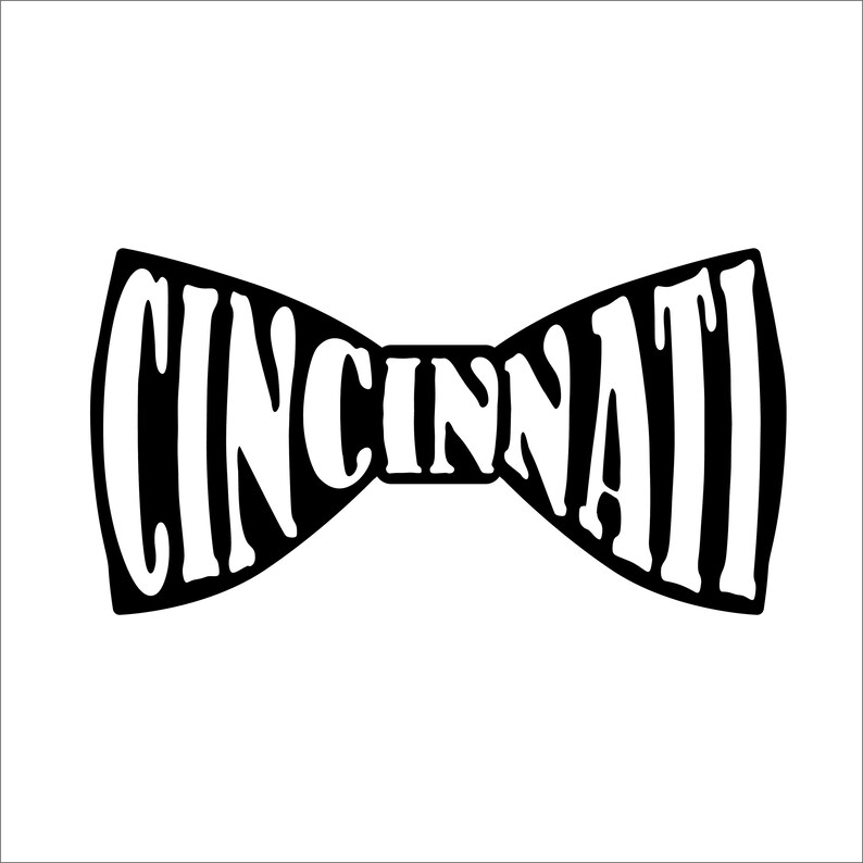 Cincinnati Bowtie SVG Files for Cricut and Silhouette Etsy