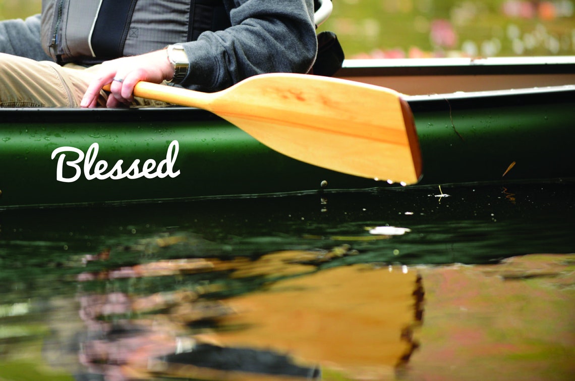 Canoe Vinyl Decal Custom Canoe Decals Canoe Name Decal Kayak Etsy