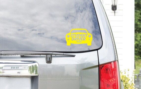 Student Driver Sticker Custom Digital Art & Collectibles Student Driver Vinyl Sticker Decal Custom 2 ...