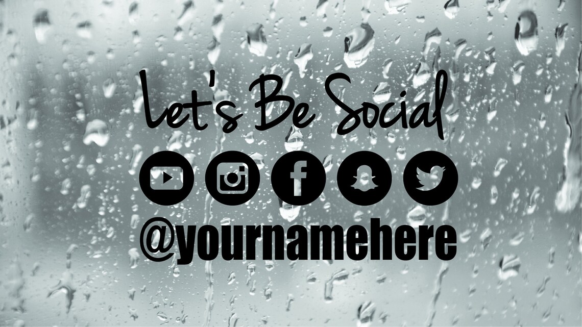 Let's Be Social Decal Social Media Decal Instagram Decal - Etsy