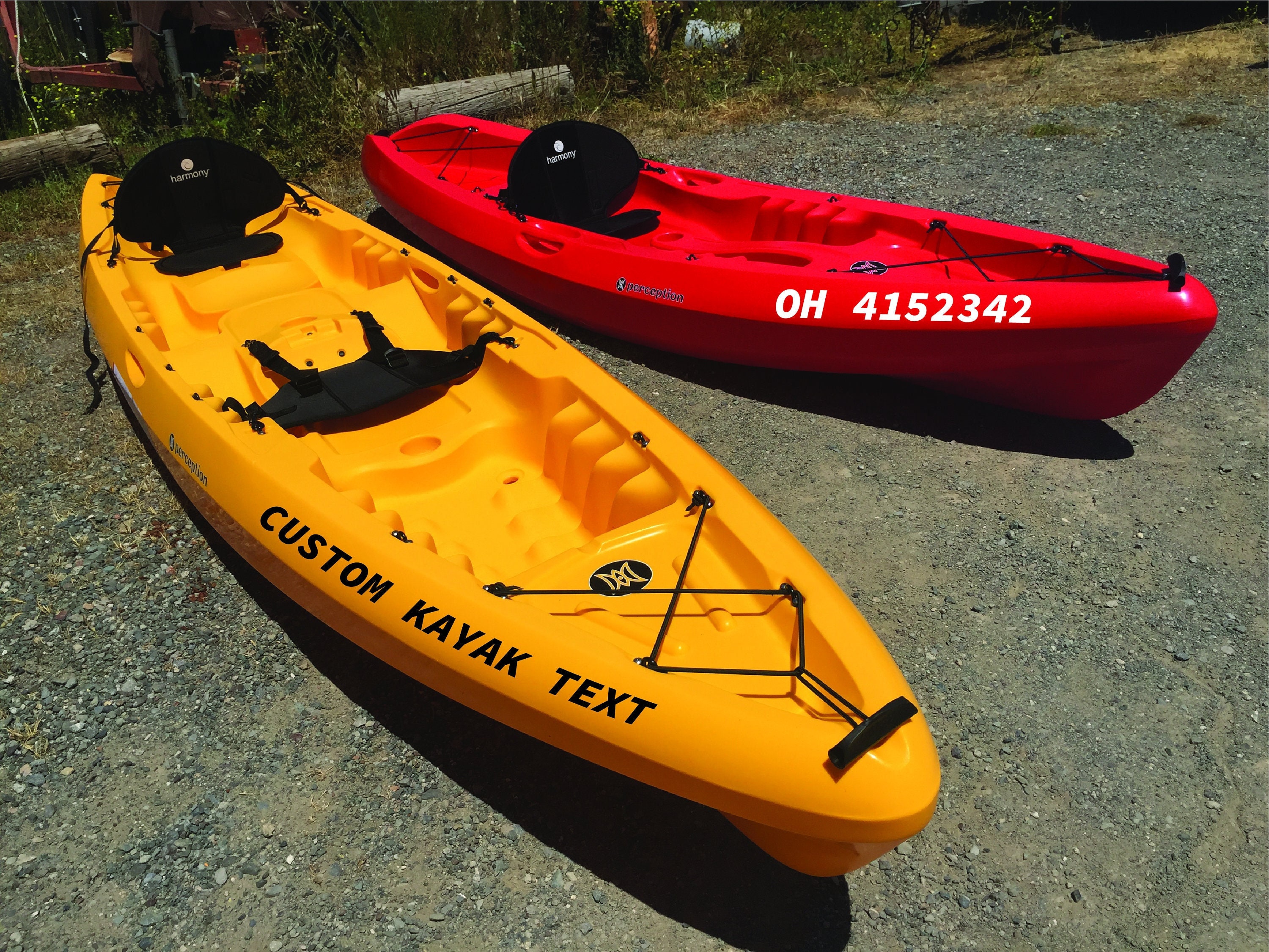 Kayak Vinyl Decal Custom Kayak Decals Kayak Name Decal Jet Ski Etsy