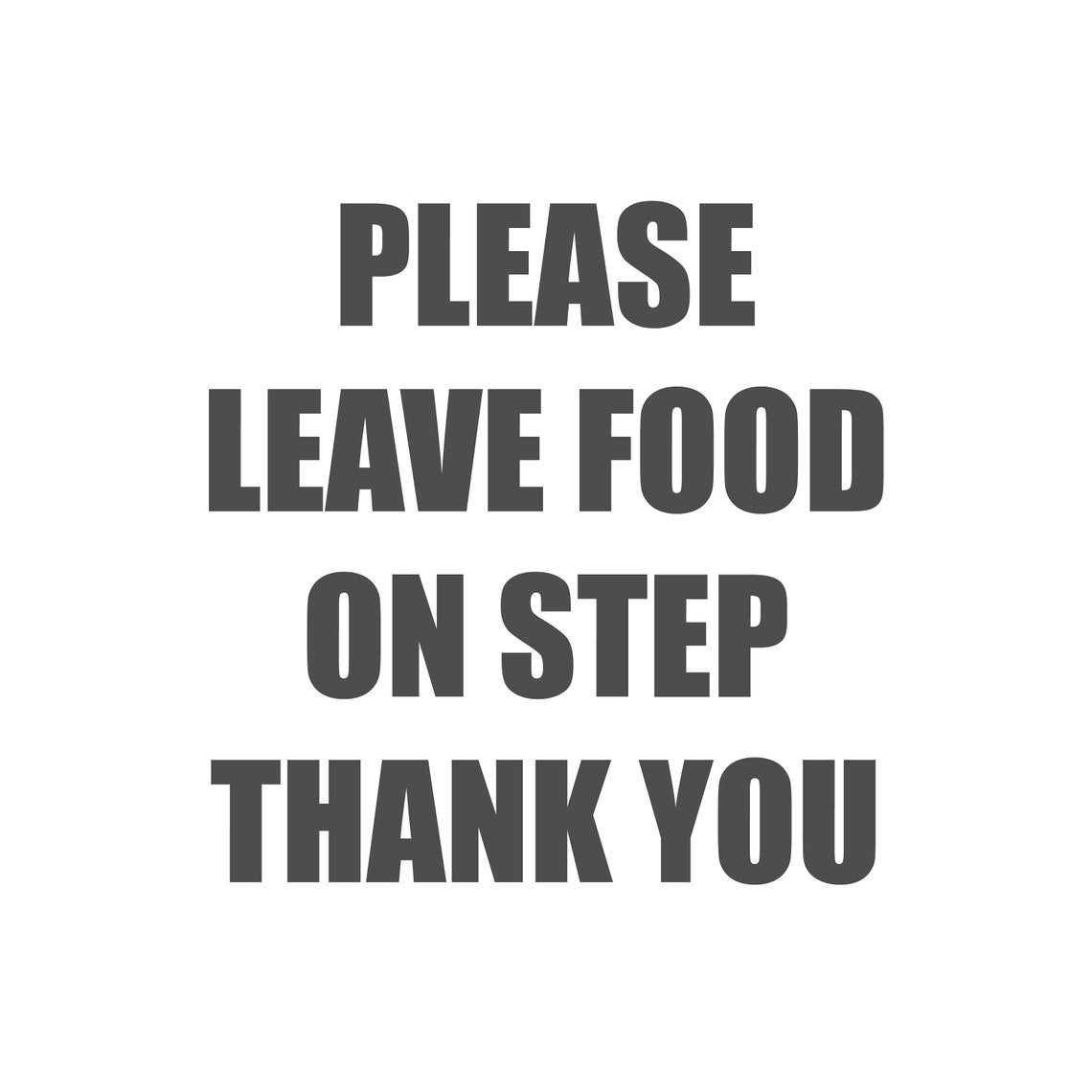 Leave Food Decal Please Leave Food on Porch No Contact Decal Etsy