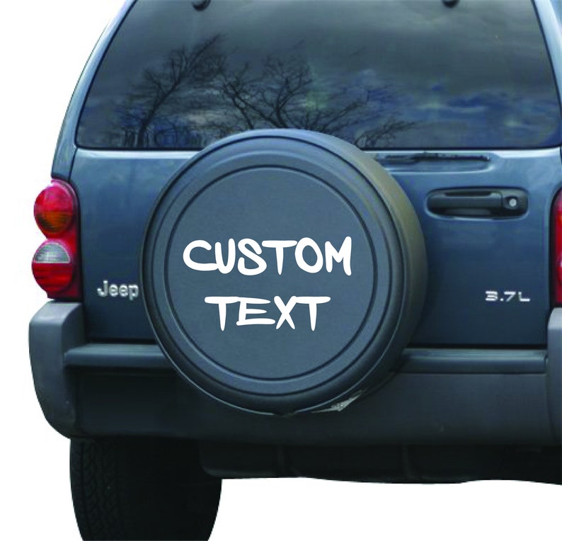 Custom Spare Tire Cover Decal Tire Cover Decal Custom Tire Etsy