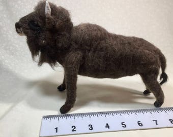 American Bison - needle felted - posable