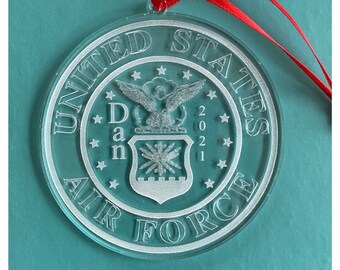 Ornamento personalizable de la Fuerza Aérea de los Estados Unidos