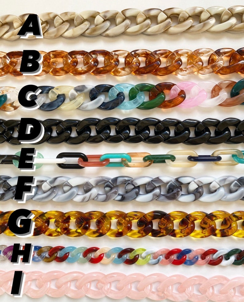 Acrylic Chunky Link Mask Chains Adult Face Mask Chain Face Etsy