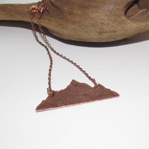 Mountain necklace for her, mountain lover gift, mountain girl jewelry, custom hand stamped necklace for her, custom psalms 121