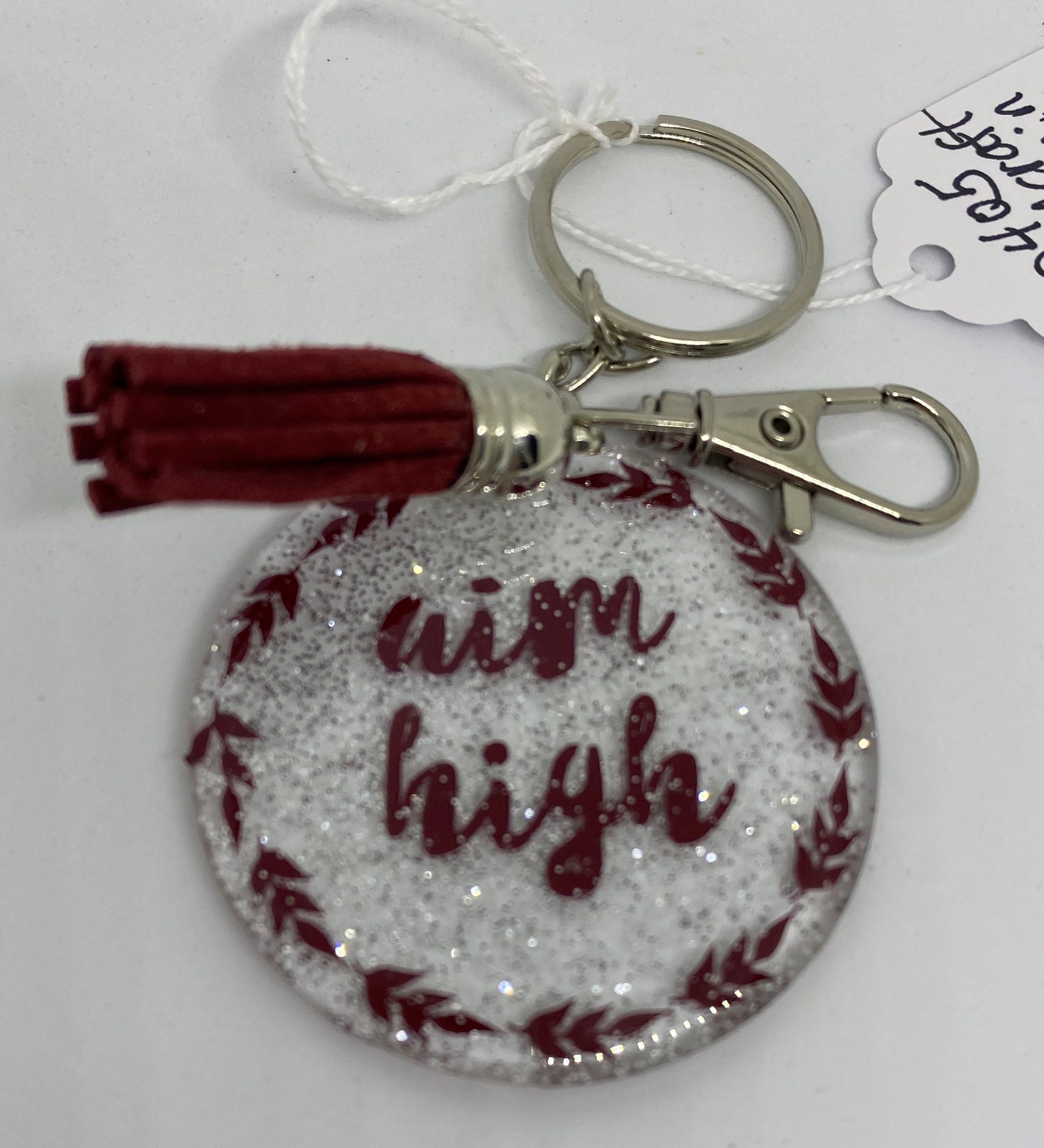 Custom Made Keychains epoxy resin and glittter uplifting Etsy