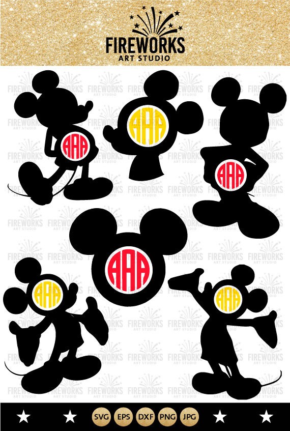 Mickey monogram SVG Mickey Mouse Svg INSTANT DOWNLOAD | Etsy