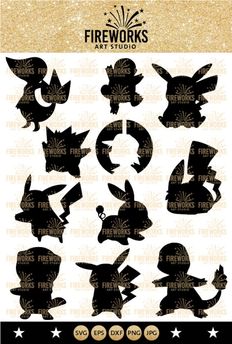 Pokemon Cut File Bundle SVG Birthday Superhero digital | Etsy