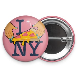 I Love New York Pin (Qty. 1) ||  New York City + Dollar Slice + Pizza + Souvenir + Milton Glaser + Big Apple