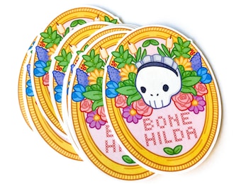 Bonehilda Sticker (Qty.2) || Sims4 + Sims + Skeleton + Halloween + Cute + Maid + CrossStitch + TheSims + Sticker