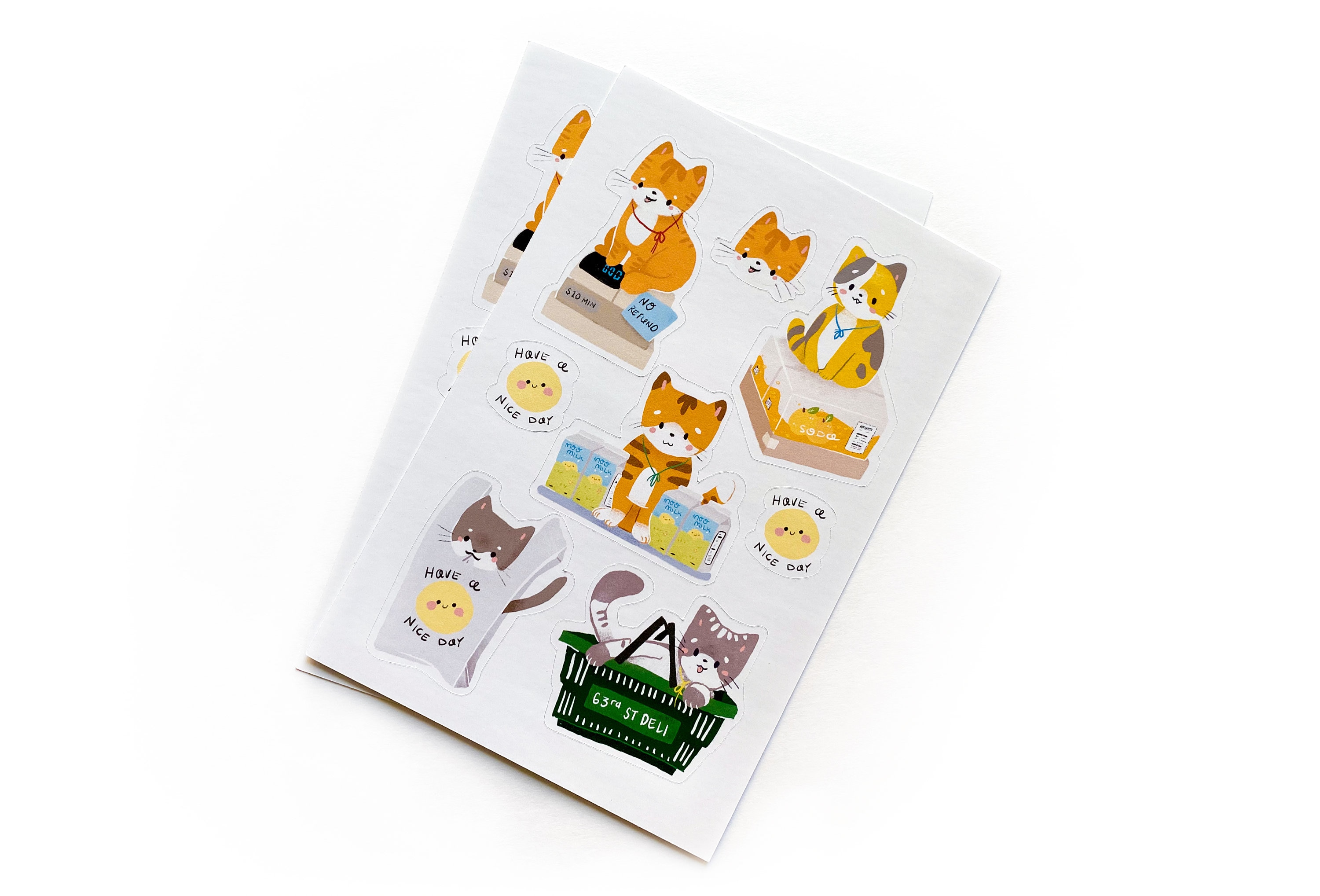 Bodega Cats Sticker Sheet || Bodega +deli Kitten Fat
