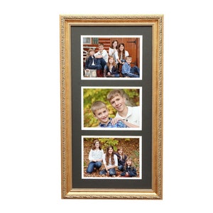 Family Picture Frame Photo Collage Frame Gold Frame with Multiple Openings 5x7 Frame