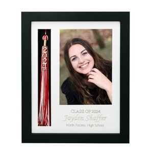 Graduation Tassel Frame, Custom Personalized Grad Gift, Class of, Commencement Photo Frame, Gift for High School College Graduate