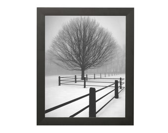 Flat Black 3/4&quot; Picture Frame, Small Simple Black Photo Frame