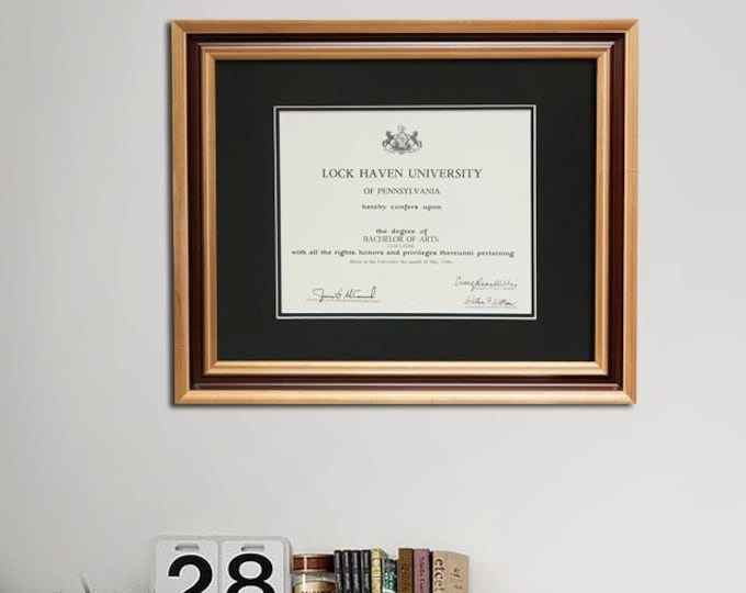 Gold Diploma Frame Professionally Framed College Degree Etsy