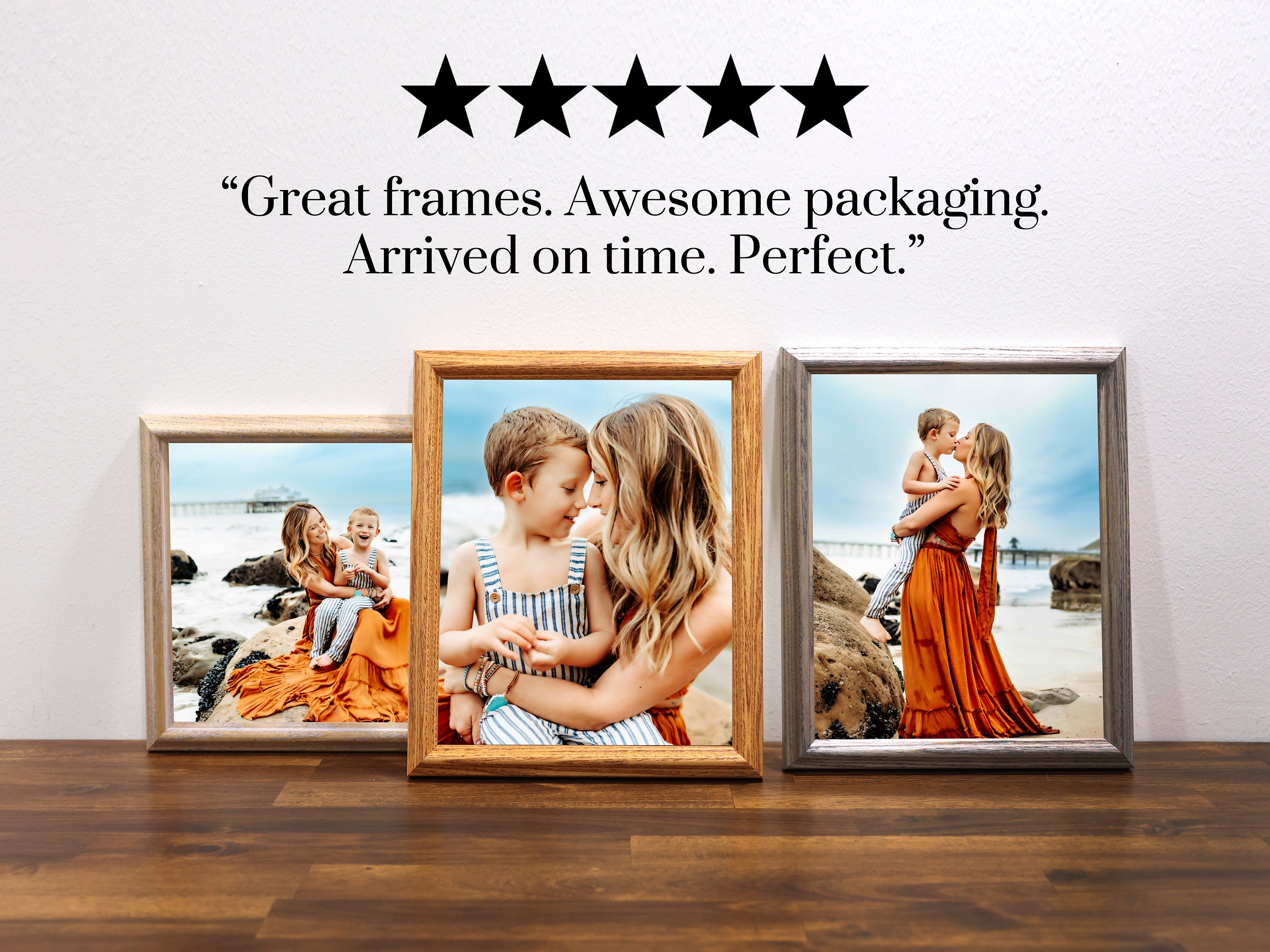 Real Wood Frames, Custom Size Picture Frames, Photo Frame for Wall ...