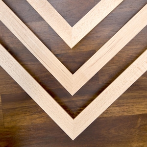 Solid Hard Maple Picture Frame, Quality Frames Made in USA, Real Wood Natural Photo Frame, Custom Sizes Available, 5x5 5x7 8x10 12x12 16x20