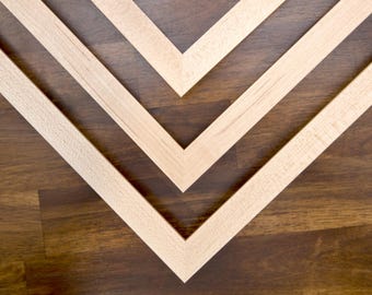 Solid Hard Maple Picture Frame, Quality Frames Made in USA, Real Wood Natural Photo Frame, Custom Sizes Available, 5x5 5x7 8x10 12x12 16x20