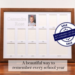 Back to School Gift School Picture Frame Personalized Grade School Photo Frame 1st Day of School Year Memory Frame