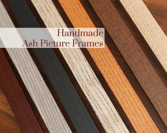 Beautiful Handmade Frames, Custom Wood Picture Frames, Solid Ash Hardwood Photo Frame, Quality Home Decor Made In USA