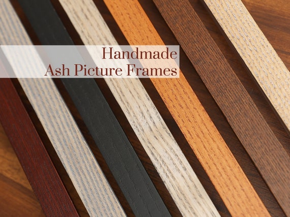 Beautiful Handmade Frames, Custom Wood Picture Frames, Solid Ash Hardwood Photo Frame, Quality Home Decor Made In USA