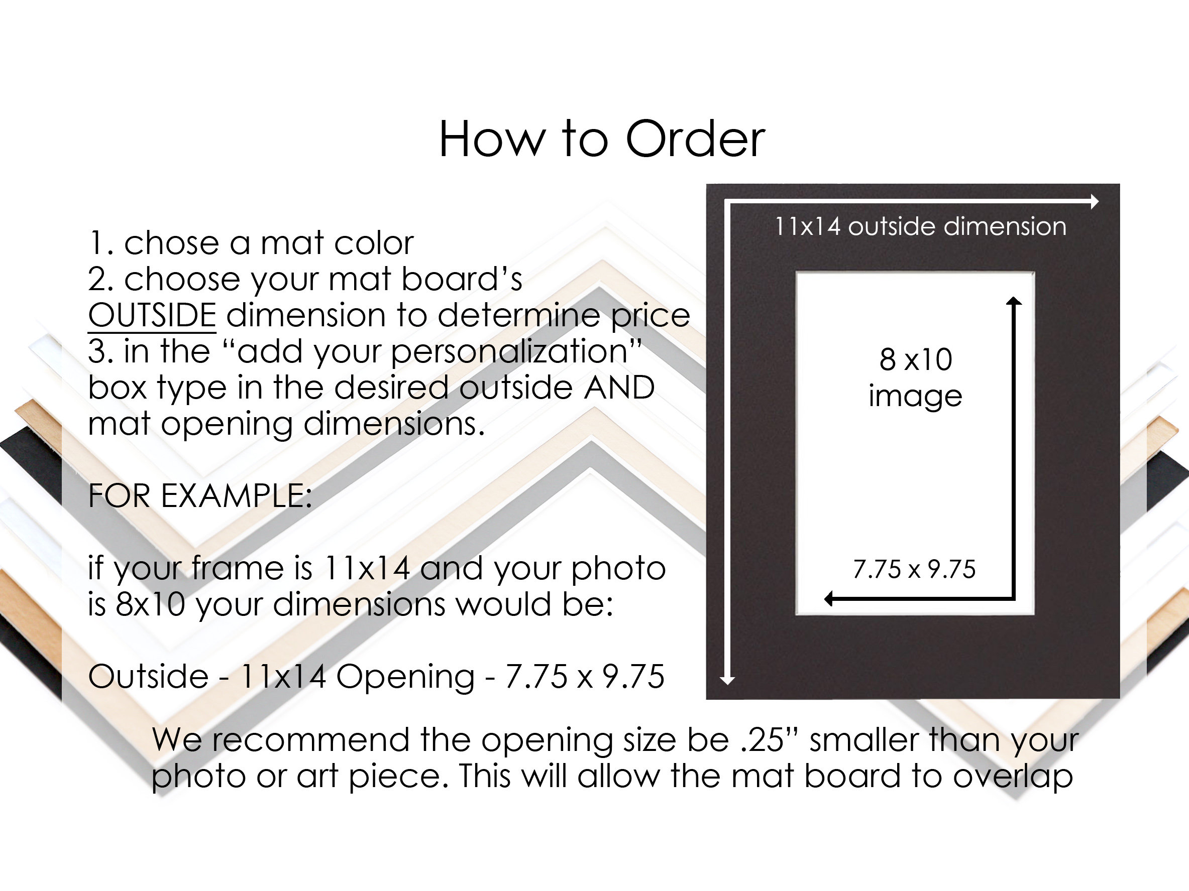 Acid Free Matboard, Custom Cut Premium Mat Board, Beveled Cut Matting ...