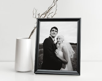 Black Picture Frame Minimalist Frame Simple Black Easel Back or Modern Wall Frame