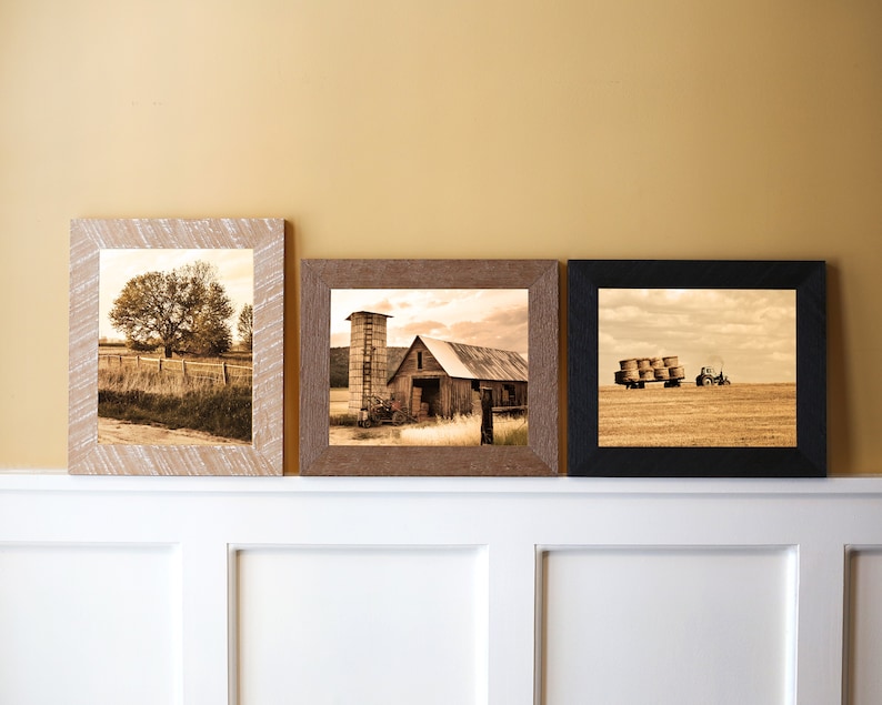 Custom Wood Picture Frames, Rustic Farmhouse Distressed Frame, Wooden Photo Frame, 4x6, 5x7, 8x10, 11x14 image 3