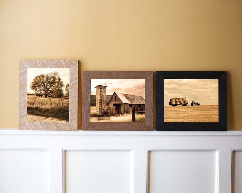 Custom Wood Picture Frames, Rustic Farmhouse Distressed Frame, Wooden Photo Frame, 4x6, 5x7, 8x10, 11x14 image 3