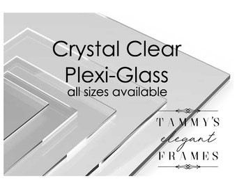 Crystal Clear Plexi Glass Sheets, Custom Cut Clear Acrylic, Custom Glass Replacement, Cut to Size PlexiGlass, Picture Frame Plexi Glass