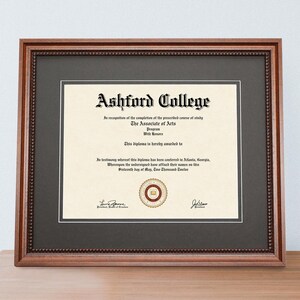 Diploma Frame 8.5x11, Frame for College Degree, 2025 Senior Graduate, Antique Gold Certificate Frame, Class of 2025, Graduation Gift
