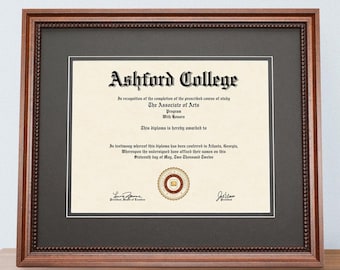 Diploma Frame 8.5x11, Frame for College Degree, 2025 Senior Graduate, Antique Gold Certificate Frame, Class of 2025, Graduation Gift