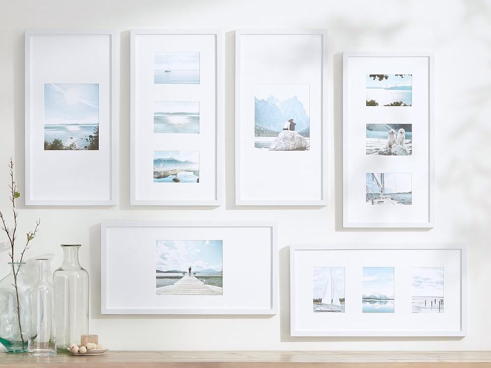 Classic White Picture Frame, Minimalist Wall Gallery, Simple White Tabletop Frame, Chic White Home Decor
