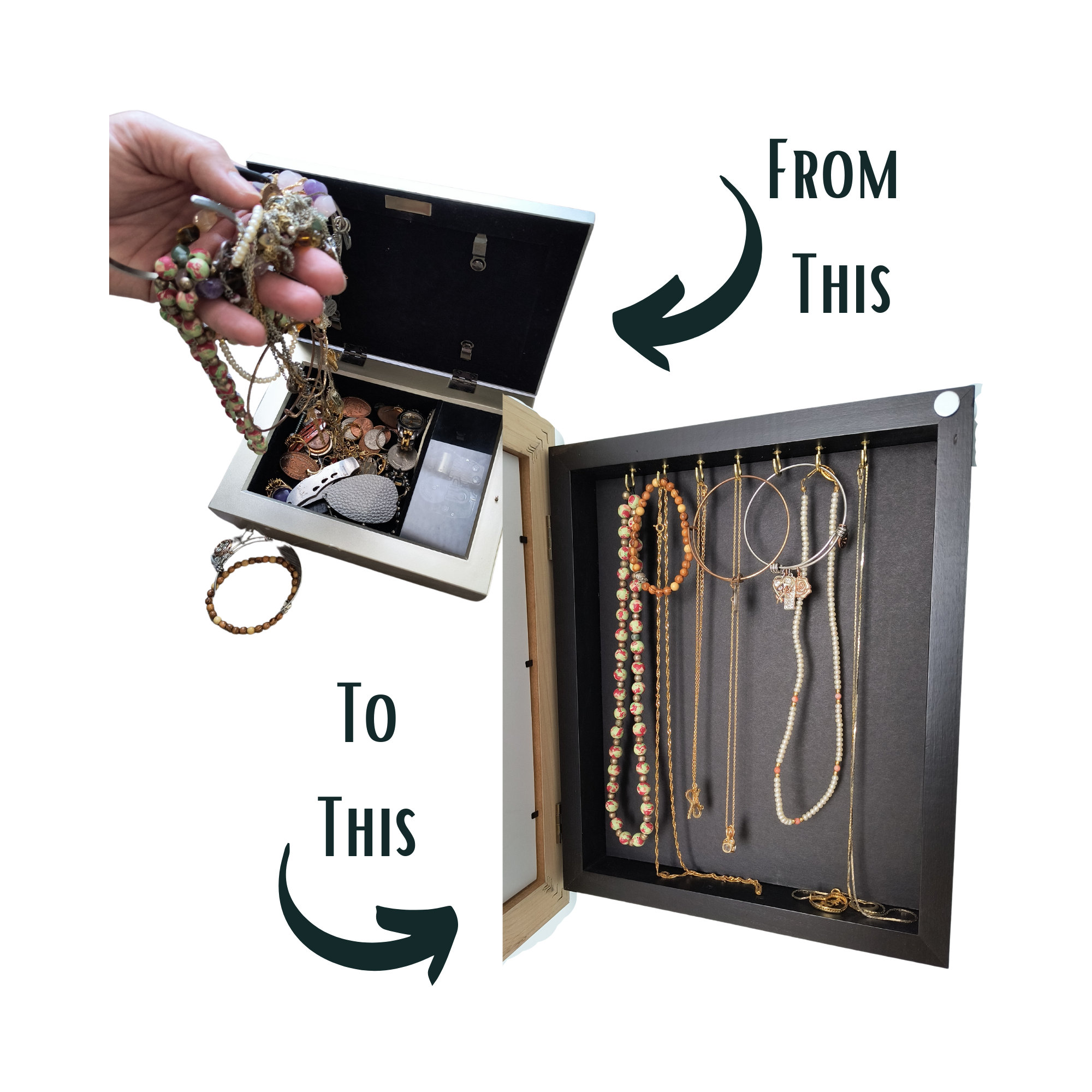 TMISHION Affichage De Bijoux Organisateur De Collier Bracelet Porte