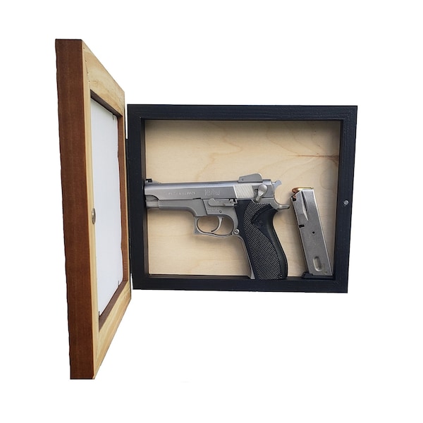 Perfect gift for men Handgun Concealment Picture Frame for Firearms Pistol, Hand Gun gift for Dad