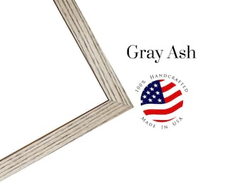 Gray Picture Frame, Ash Wood Photo Frame, Handmade Home Decor, Wall Picture Frame, 5x7 8x10 11x14 Photo Frame