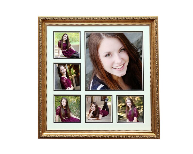 Photo Frame Collage Ornate Gold Picture Image 0
