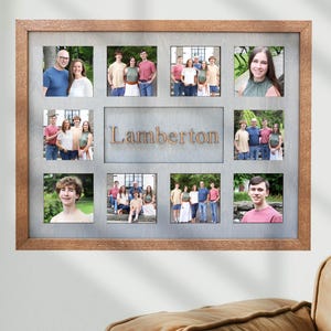 Multiple Photo Family Picture Frames Grandparents Photo Collage Multi Photo Frame Family Name Photo Frame Personalized