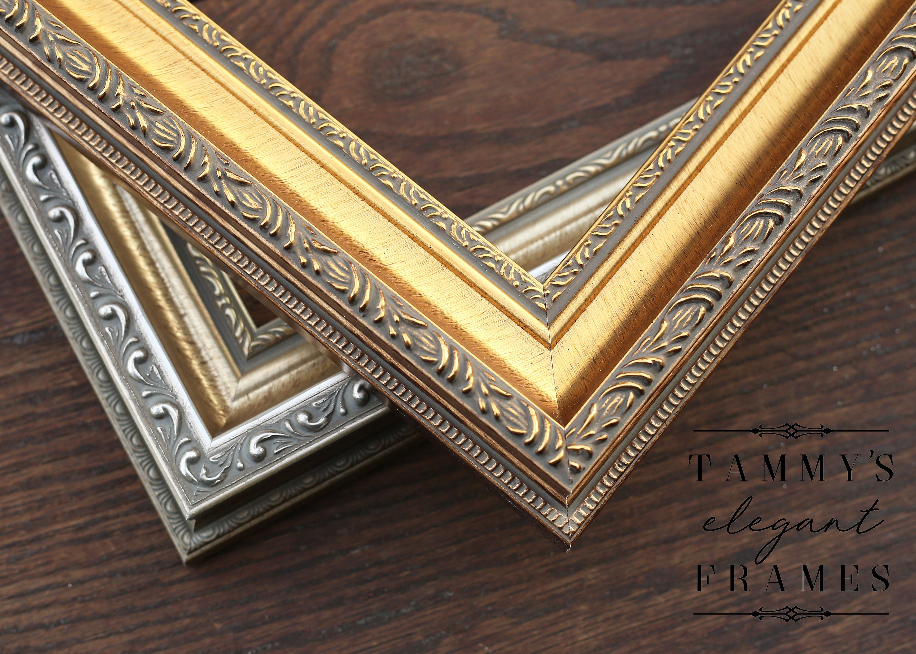 Antique Gold Picture Frame Ornate Photo Frames Custom size Etsy