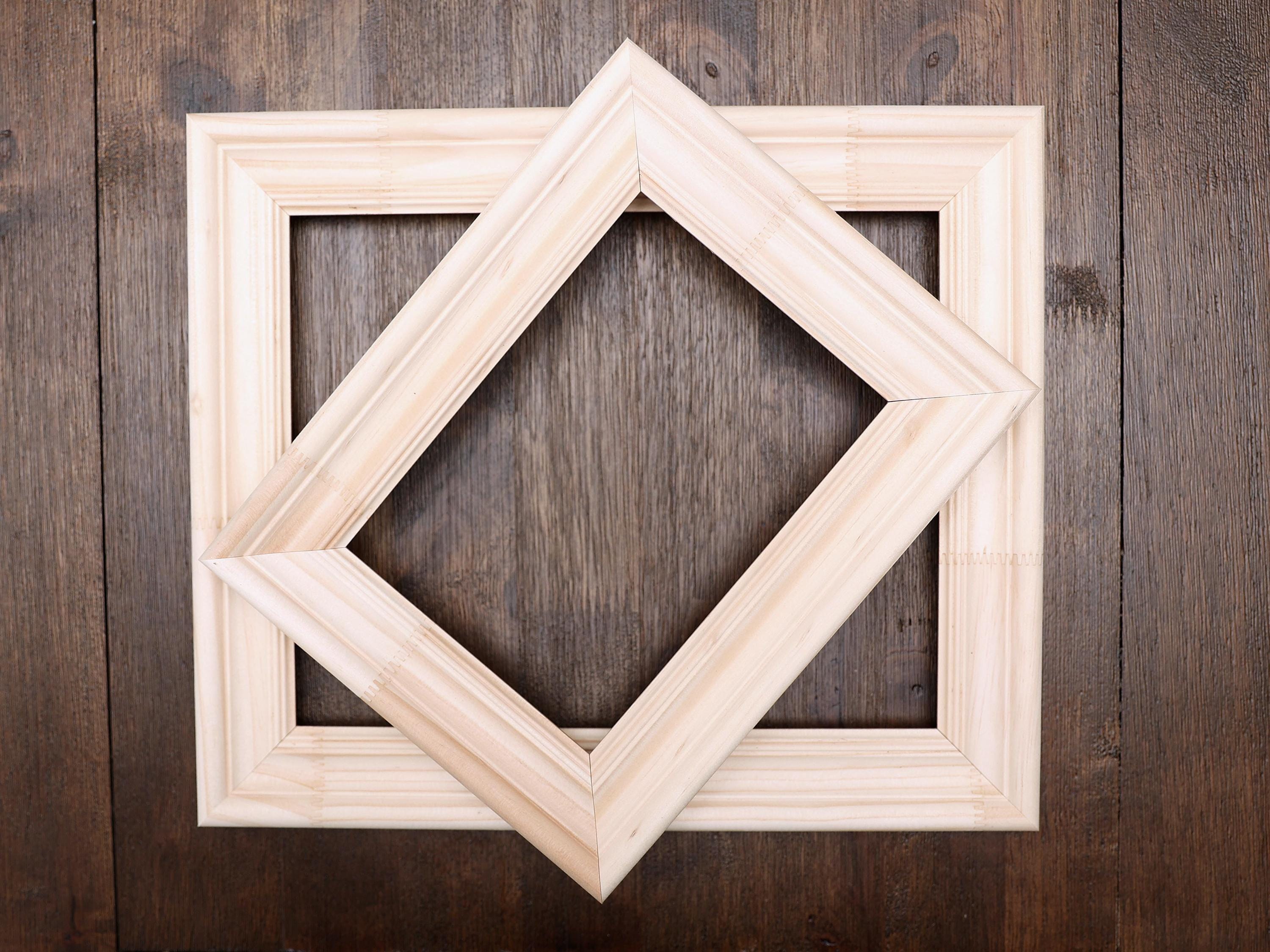 Unfinished Raw Picture Frames DIY Frame Project Unstained Frame Message ...