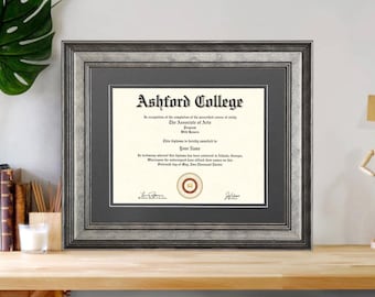 Silver Diploma Frame Professional Frame for College Degree Frame for Doctorate Degree