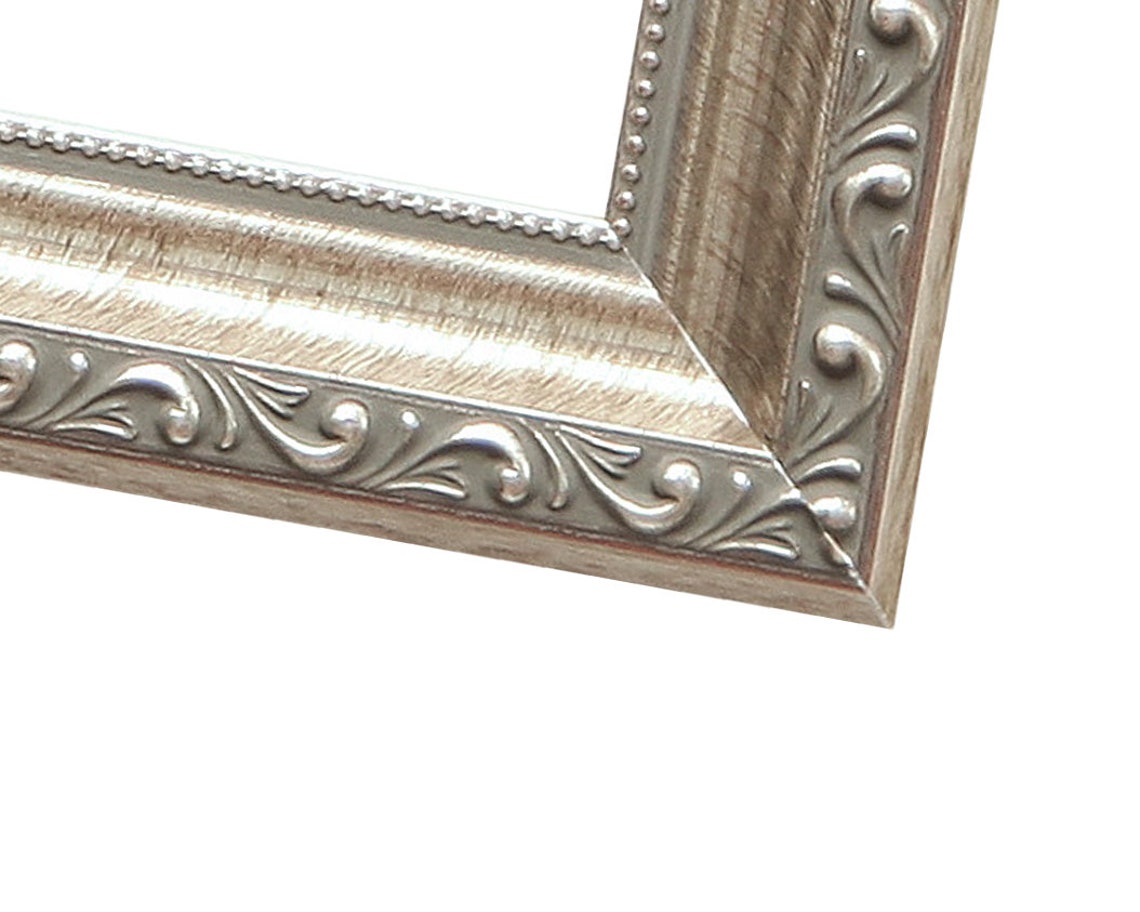 Antique Silver Picture Frame with Beaded Lip Vintage Ornate Etsy